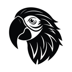 macaw parrot face vector art silhouette 