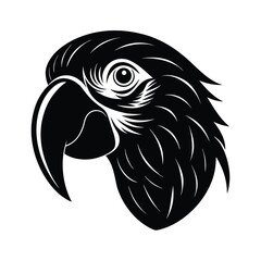 macaw parrot face vector art silhouette 