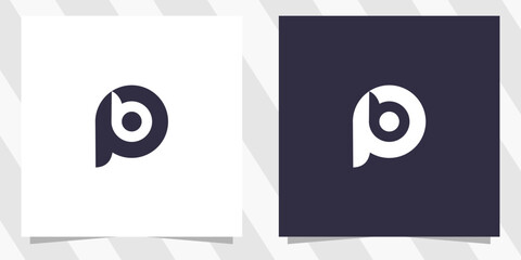 letter pb bp logo design vector © euforia