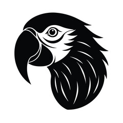 macaw parrot face vector art silhouette 