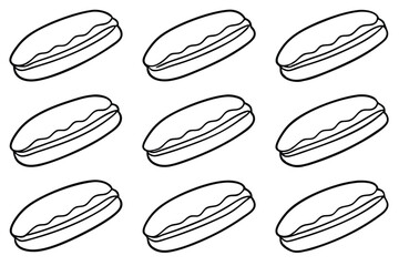 eclairs line art creative dessert sketch design ideas