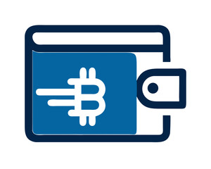 Obraz premium Cryptocurrency wallet graphic design with Bitcoin logo 