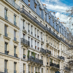 Paris, typical street, rue Lacharriere