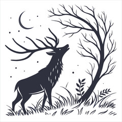 silhouette of a horse