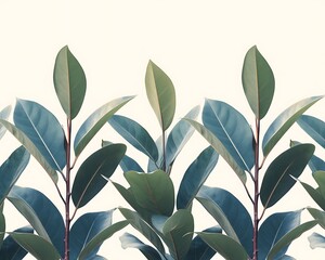 Ficus Leaves Border