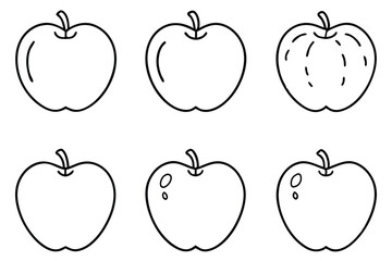 elephant apple line art modern vector design illustration