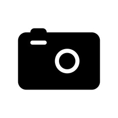 simple camera icon. black silhouette photography symbol