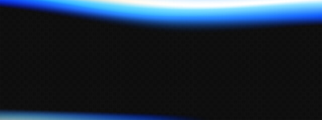 Blue film, photography light leak overlay, photo filter effect vector texture on transparent background