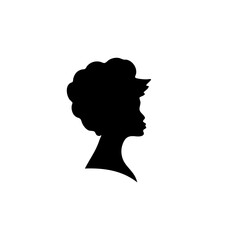 Woman profile silhouette icon