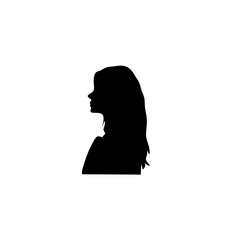 Woman profile silhouette icon