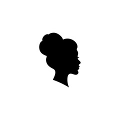 Woman profile silhouette icon