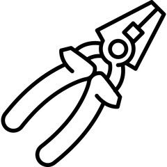Linemans Pliers Icon Vector Element