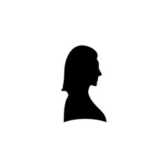 Woman profile silhouette icon