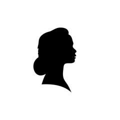 Woman profile silhouette icon