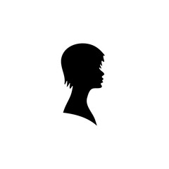Woman profile silhouette icon