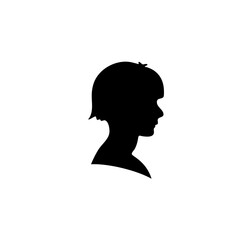 Woman profile silhouette icon