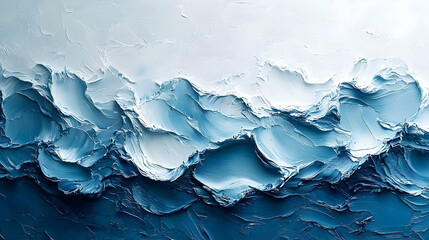 Abstract ocean waves in varying shades of blue, showcasing texture and movement, perfect for backgrounds