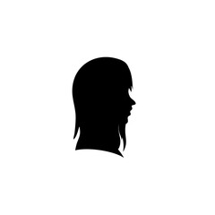 Woman profile silhouette icon