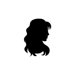 Woman profile silhouette icon