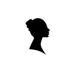 Woman profile silhouette icon