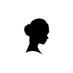 Woman profile silhouette icon