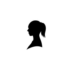 Woman profile silhouette icon