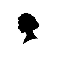 Woman profile silhouette icon