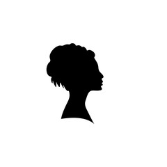 Woman profile silhouette icon