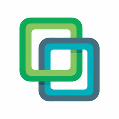 Interlocking squares overlap forming shape geometric background