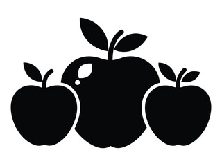 vector illustration of an apple with leaf