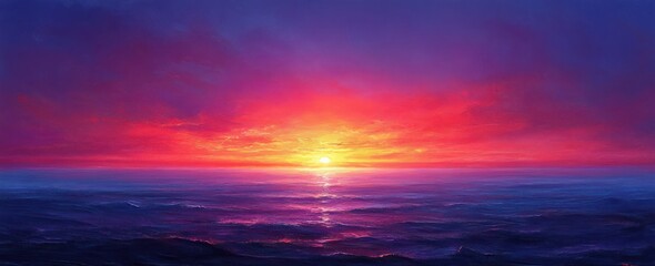 Fototapeta premium Stunning Aerial View of a Vibrant Sunset Over Florida Skies