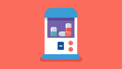 Smart Pill Dispenser A small automated pill dispenser with compartments for each day and time showing an alert light indicating its time to take medication.