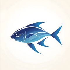 Obraz premium Colorful blue fish design swimming in a serene background, showcasing the beauty of marine life and aquatic creatures