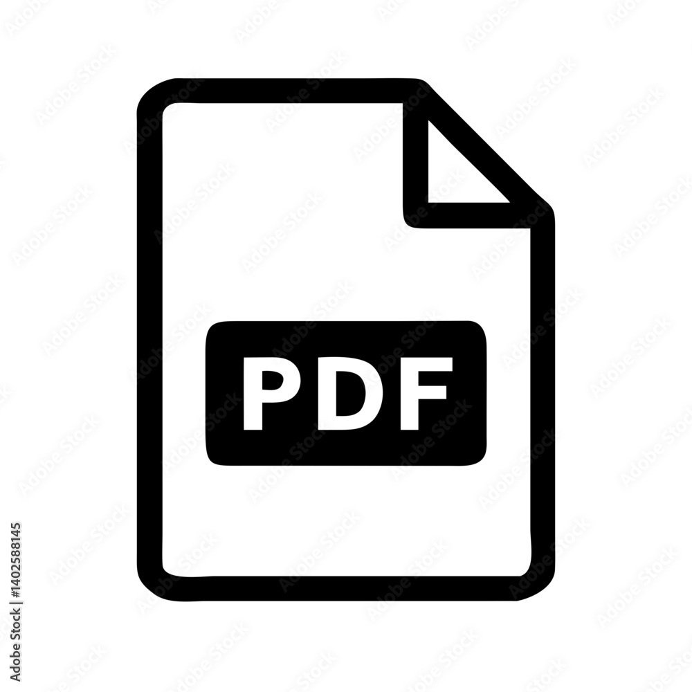Poster pdf file icon in vector format, perfect for enhancing download buttons or document pages.