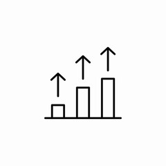 bar rise icon sign vector