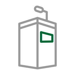 Debate Podium Vector Line Dark Green Grey Icon Design