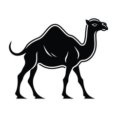 Camel Logo vector isolated black silhouette