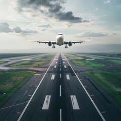 airplane on the runway