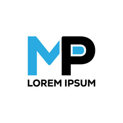 Fototapeta premium MP Letter Logo Design – Modern Monogram Branding Template