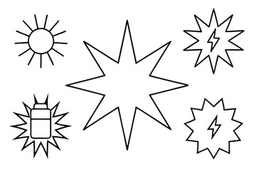 Fototapeta premium energysnap boost line art power energy focus