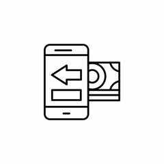 mobile transactions icon sign vector