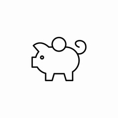 piggy bank coins icon sign vector