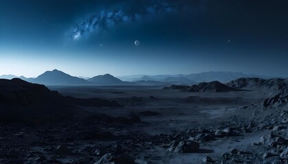 Obraz premium Alien Planet Night Landscape