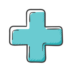 Obraz premium medical cross icon, medical cross vector illustration-simple illustration of medical cross, perfect for medical cross logos and icons