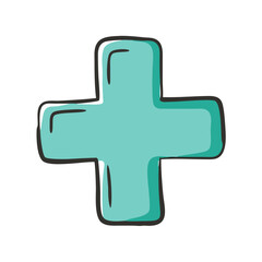 Obraz premium medical cross icon, medical cross vector illustration-simple illustration of medical cross, perfect for medical cross logos and icons