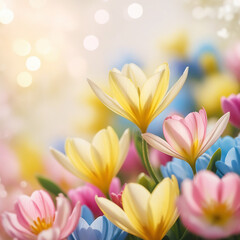 Fototapeta premium pink and yellow flowers