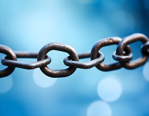Fototapeta premium Interconnected Metal Chain Links