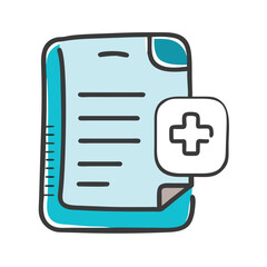 medical record icon, medical record vector illustration-simple illustration of medical record, perfect for medical record logos and icons