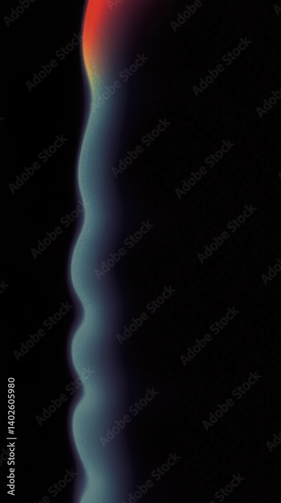 Wall mural abstract gradient light wave against dark background in colorful spectrum