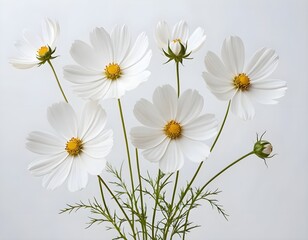 White Cosmos Flowers Bouquet
